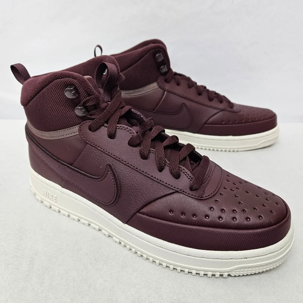 Nike Court Vision Mid Winter Casual Shoe DR7882-600 Burgundy Crush Men Size 10.5